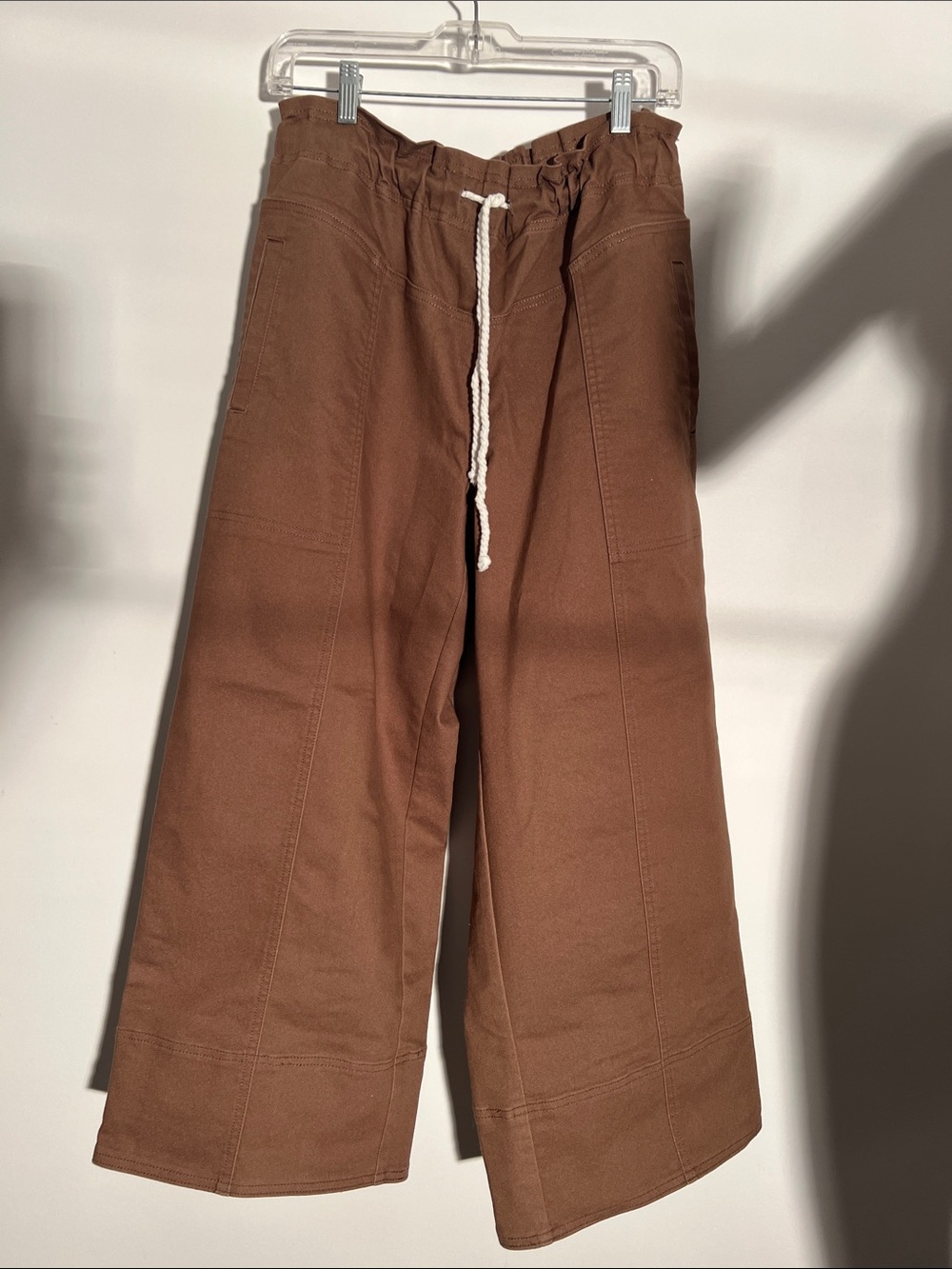 NWOT Jones New York Wide-Leg Drawstring Pants in Warm Brown